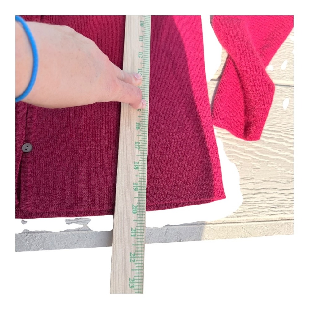 Grandmacore Chelsea Campbell Charter Club Cardigan Regular XL red Merino Wool - Picture 6 of 9